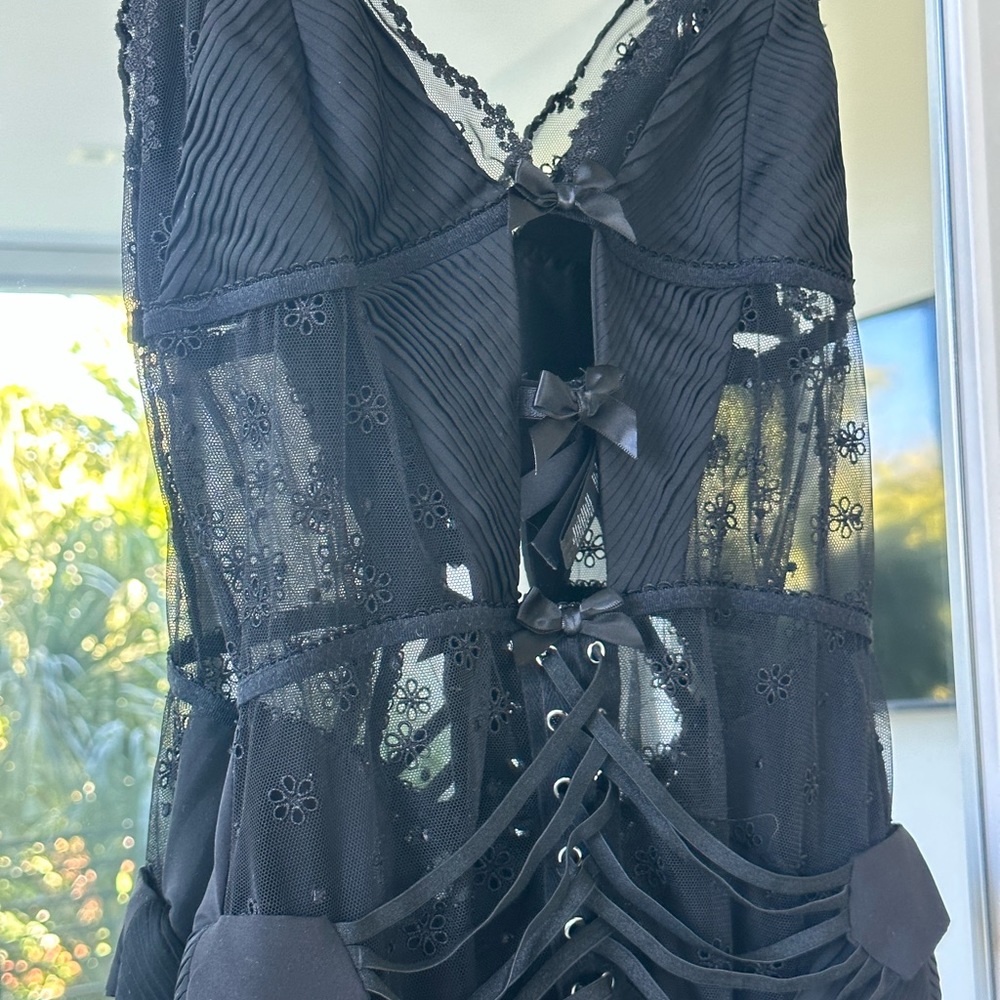 FOR LOVE & LEMONS Dahlia Pleated Slip Dress